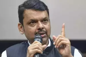 Chief Minister Devendra Fadnavis addressing a gathering after laying the foundation stone of 'Parivahan Bhavan' in Mumbai.